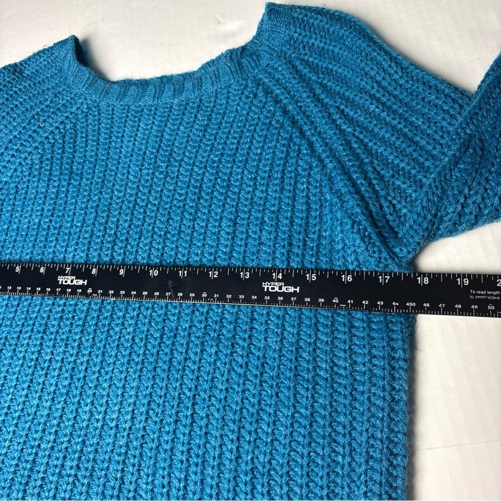 American Eagle Outfitters Women’s Small Jegging Sweater Teal Blue Knit Acrylic - Picture 5 of 7